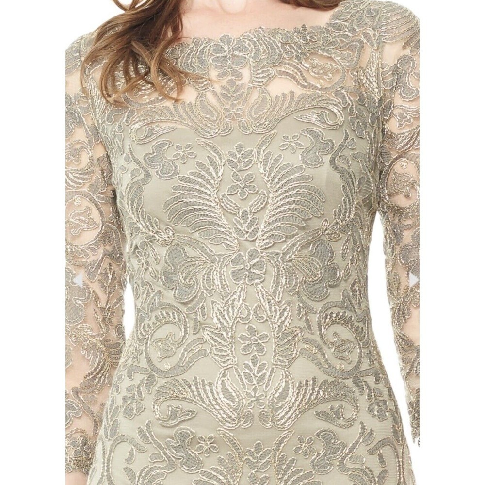 BHLDN Tadashi Shoji Corded Embroidery on Tulle Dress Womens 16 US NWT $420 - Picture 3 of 3